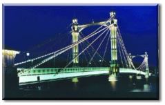 Albert Bridge viewed from Cheyne Walk, Chelsea